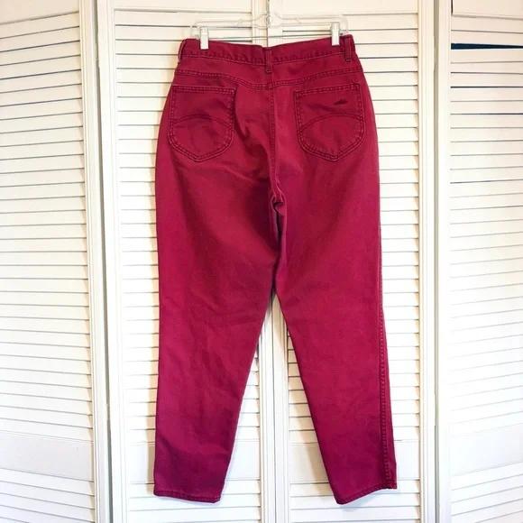 Vintage 1990’s Chic Mauve Red Mom Jeans High Rise - Picture 4 of 8